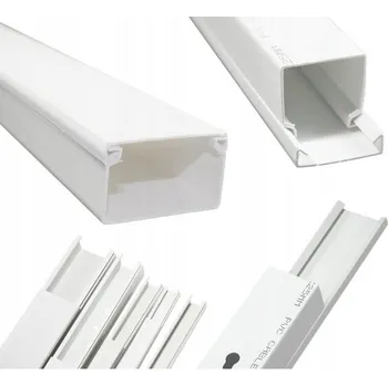 elektroinstalační lišta ELEKTROINSTALAČNÍ LIŠTA KABELOVÁ KORYTO S VÍKEM 80x40 2m BÍLÁ