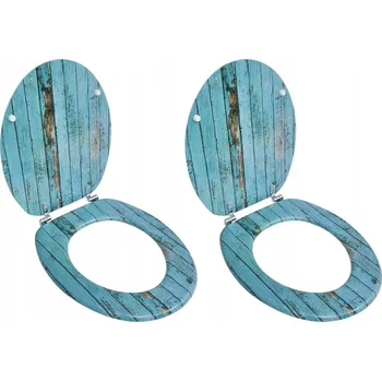 WC sedátko WC sedátko VidaXL do koupelny béžové, modré MDF