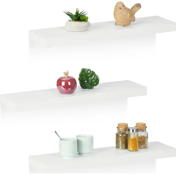 police Police, deska dýhovaná Relaxdays 60 x 15 cm bílá