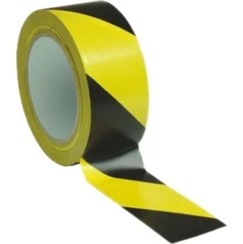 Lepicí páska páska výstražná 48mmx66m ŽL-ČER pravá