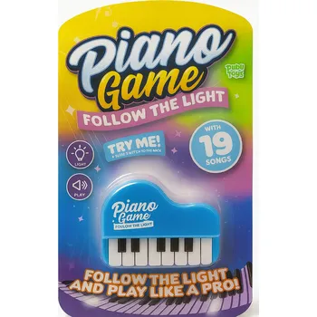 Hračka pro nejmenší Modré interaktivní piano pro děti se zvukem a světlem