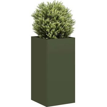 Truhlík OMAXI Truhlík olivově zelený 40x40x80 cm ocel válcovaná za studena 675897