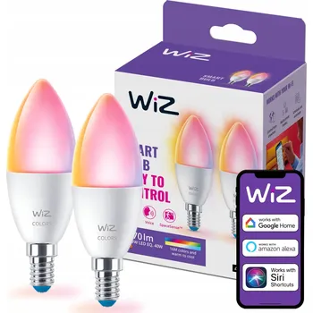 Žárovka WiZ, Wi-Fi Připojená Barevná LED žárovka E14