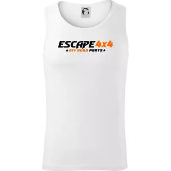 Escape 4x4 Nápis vpředu a pneumatika na zádech - Tílko pánské Core - XL ( Bílá )