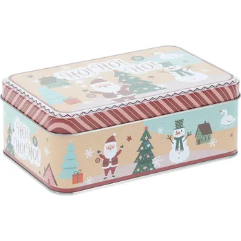 Dóza na potraviny dóza plechová obdél.16x11x5,6cm VÁNOČNÍ 0.12 Kg MTA MAXMIX Sklad14 387258 (0.12 Kg Výška přepravní: 5,6 cm MTA MAXMIX Sklad14 387258)