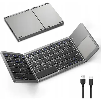 Klávesnice Bezdrátová Bluetooth Klávesnice s Touchpadem Univerzální Skládací