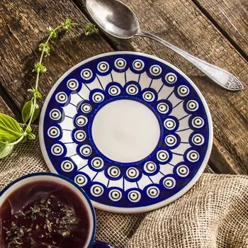 Talíř Talířek / Podšálek Keramika Bolesławiec 19 cm - dek. 8 (druhý druh)