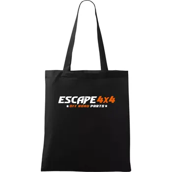 Escape 4x4 Nápis vpředu a pneumatika na zádech - Taška bavlněná - 42 x 38 cm ( Černá )