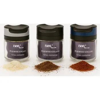 Dóza na potraviny Skleněná dóza 300ML GLASSER na vločky, suché potraviny, bylinky a koření RAVI