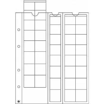 Sběratelství Stránky na mince Leuchtturm 26 mm průhledné 5 kusů