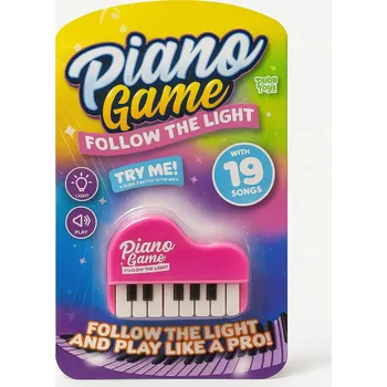 Hračka pro nejmenší Růžové mini interaktivní pianko pro děti s hudbou a světlem