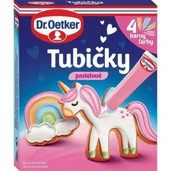 Jedlá dekorace na dort Dr.Oetker Tubičky pastelové na zdobení 4 barvy