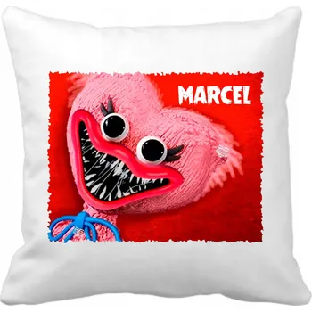 Polštář Polštář s motivem z filmu, her, knih, komiksů a hudby Poppy Playtime, 40 x 40 cm