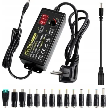 HOUHUI Nastavitelný síťový adaptér 3 A, 72 W, AC DC napájecí zdroj 3-24 V