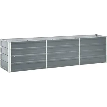 Vyvýšený záhon OMAXI Vyvýšený záhon pozinkovaná ocel 240 x 40 x 45 cm šedý 756868