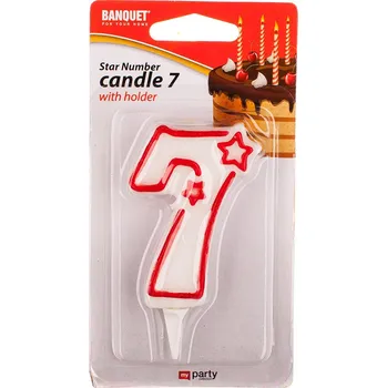 Svíčka svíčka číslo 7, 7x4,5cm MY PARTY 0.02 Kg MTA MAXMIX Sklad14 369885 ( MTA MAXMIX Sklad14 )