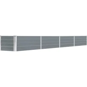 Vyvýšený záhon OMAXI Vyvýšený záhon pozinkovaná ocel 320 x 40 x 45 cm šedý 756943