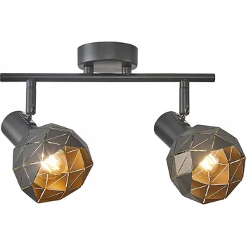 Nástěnný reflektor Italux šedý, žlutý