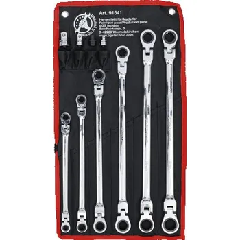 Klíč Očkové ráčnové klíče 8-19 mm, s kloubem, extra dlouhé, sada 10 dílů v obalu