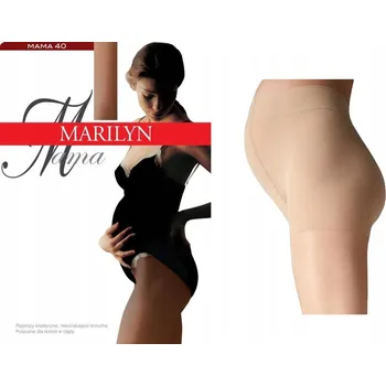 Dámské punčochy MARILYN Punčocháče pro těhotné ženy MAMA 40 DEN těhotenské BÉŽOVÉ VISONE 3/M