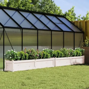 Truhlík OMAXI VidaXL Zahradní truhlíky 2 ks bílé masivní borové dřevo 076402