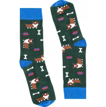 Veselé barevné ponožky, Pejsci Corgi velikost 42-46