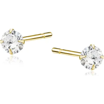 Náušnice Pozlacené náušnice ANNIKA 4 mm Ag 925/1000