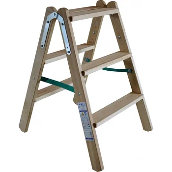 Schůdek schůdky oboustranné dřevěné 3 př. (5 Kg Šířka přepravní: 50 cm MTA MAXMIX Sklad14 401151)