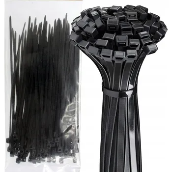 Stahovací páska SILNÉ STAHovací PÁSKY KABELOVÉ STAHOVACÍ PÁSKY ČERNÉ PÁSKA 4.8X450MM 100KS STAHOVACÍ PÁSKY