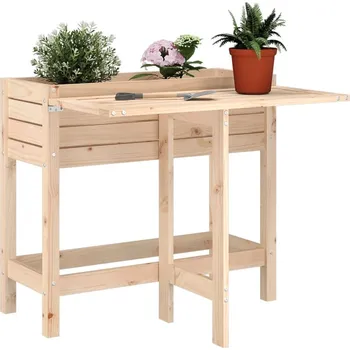 Truhlík OMAXI Zahradní truhlík se skládacím stolkem masivní borové dřevo 808839