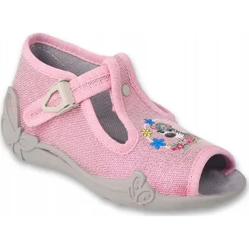 Dívčí sandály Befado dětské sandály textilní růžové velikost 23