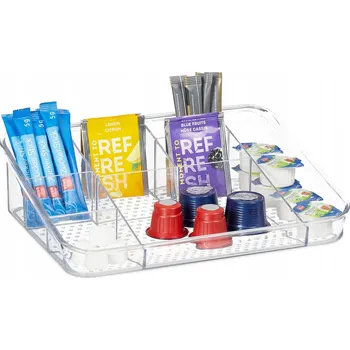 Dóza na potraviny Průhledná krabička na čaj s 8 přihrádkami – ideální organizér