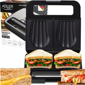 Toustovač Sendvičovač Adler AD 3079 1200 W černý