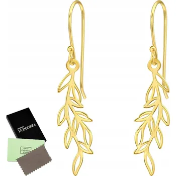 Náušnice STŘÍBRNÉ NÁUŠNICE VISACÍ LÍSTKY LISTY 925