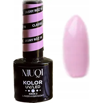 Přípravek na nehty NIUQI HYBRIDNÍ LAK NA NEHTY UV/LED 5ml CLASSIC SVĚTLE RŮŽOVÁ 18