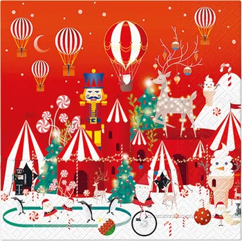 Papírový ubrousek Ubrousky PAW L 33x33cm Winter Wonderland Christmas