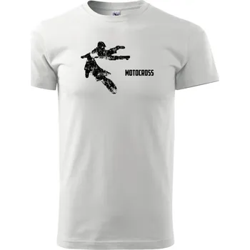 Pánské tričko MSP Pánské triko s moto motivem 109 Motocross bílé 2XL