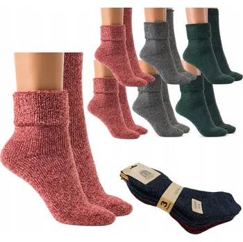 Dámské ponožky 6x Dámské zimní vlněné Ponožky z alpaky TEPLÉ ZIMNÍ PONOŽKY 35-38