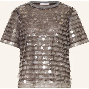 Dámské tričko Rich & Royal Dámské Tričko Ze Síťoviny S Flitry, hnědá /...