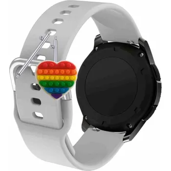 Řemínek na hodinky Řemínek Řemínek pro Coros Pace 3, Silikonový Šedý Smyčka, nastavitelný