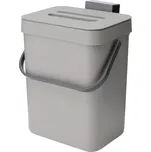 EH Excellent Houseware Odpadkový koš do kuchyně SAVA, závěsný na dvířka skříňky, 3 l, šedý