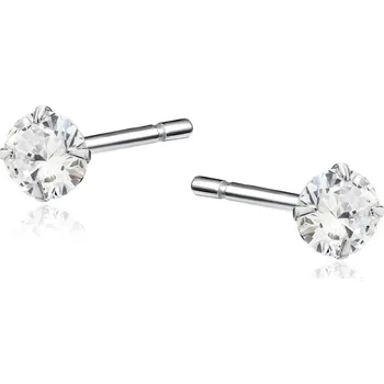 Náušnice Stříbrné rhodiované náušnice ANNIKA 4 mm Ag 925/1000