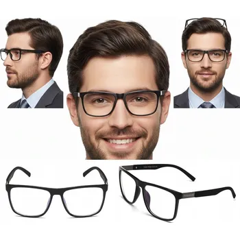 Brýle na čtení PolarZONE brýle bez dioptrií nerdy černé