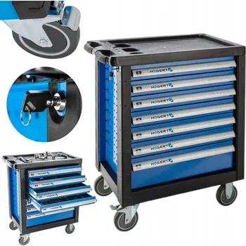 Dílenský vozík Hoegert Technik 7 zásuvek se zámkem