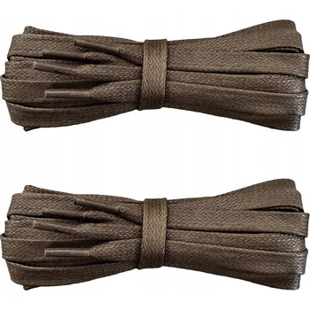 Vrták VOSKOVANÉ Ploché Hnědé Tkaničky do Bot 160 cm ŠIROKÉ 5 mm G14-04