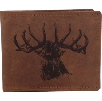 Peněženka Pánská peněženka MERCUCIO světlehnědá vzor 24 jelen hlava II 2911908