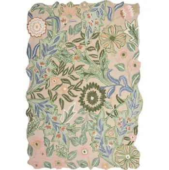 Koberec Zelený ručně tkaný vlněný koberec 120x170 cm Bryony Shaped Floral – Flair Rugs ID_1726360