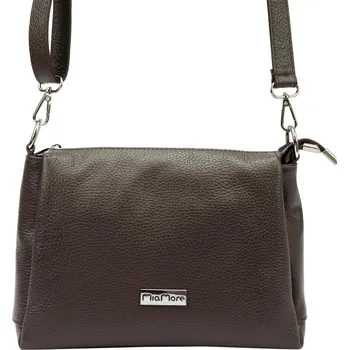 Kabelka Dámská kabelka MiaMore 01-002 DOLLARO tmavě hnědá