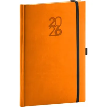 Diář NOTIQUE - Aprint Top - týdenní diář 2026, oranžový, A5, 15 × 21 cm