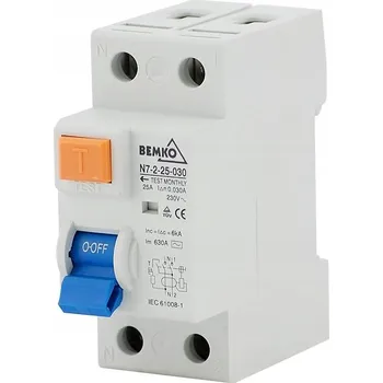 Proudový chránič PROUDOVÝ CHRÁNIČ AC 2P 63A 30MA BEMKO
